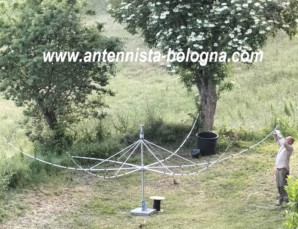 preassemblaggio e prima verifica della Hexbeam 6 bande 